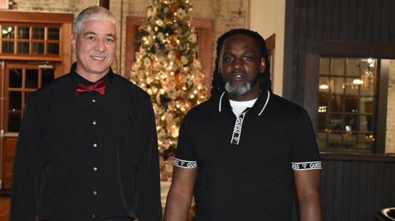 Violinist performing at foundation event