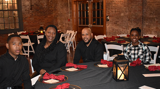 Foundation family members at dinner event